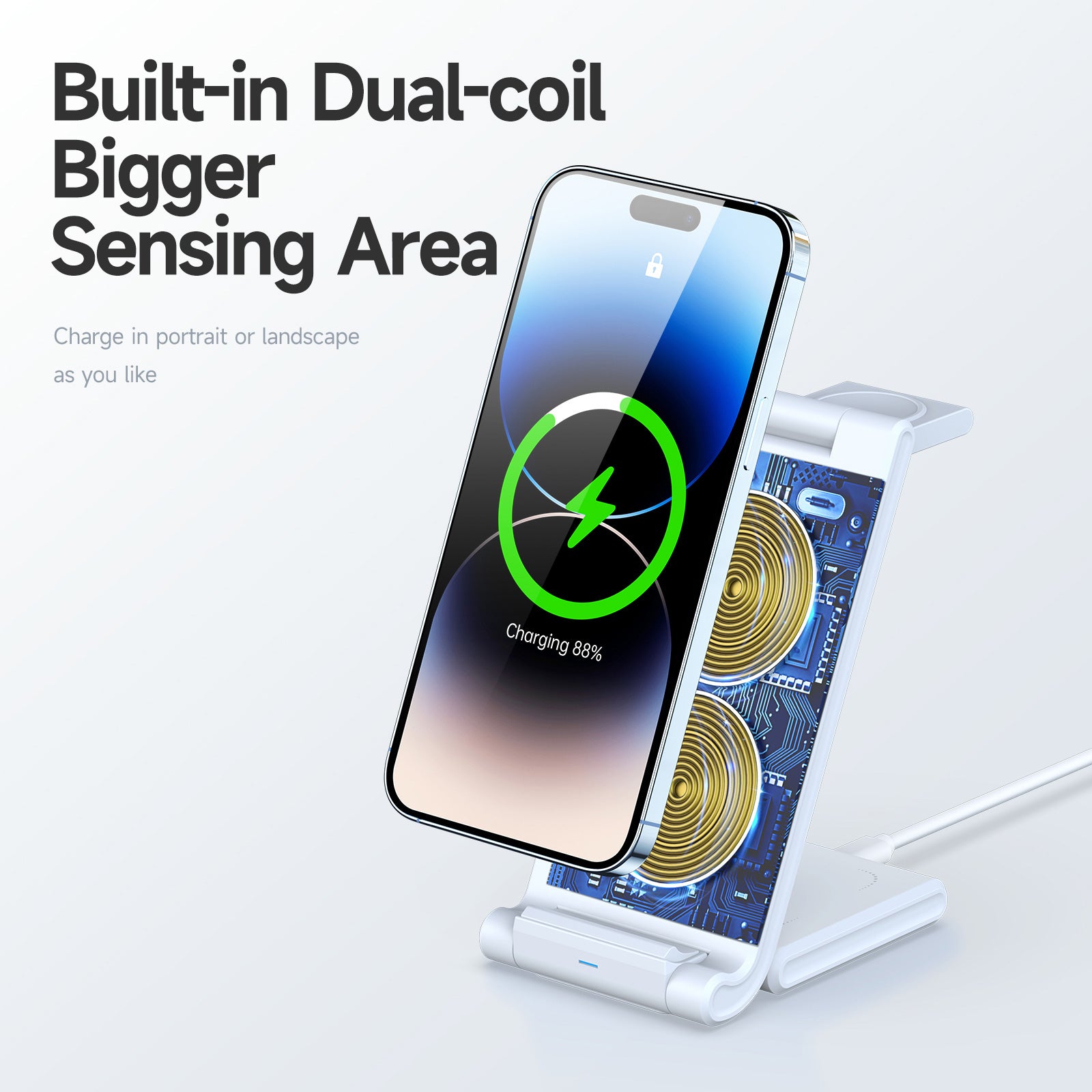 DUZZONA W10-A 3-in-1 Foldable 15W Wireless Charger Qi Fast Charging Stand Dock for iWatch Phone Earphone (CE/FCC/UKCA/ROHS) DUZZONA W10-A 3-in-1 Foldable 15W Wireless Charger Qi Fast Charging Stand Dock for iWatch Phone Earphone (CE/FCC/UKCA/ROHS)